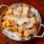 Polenta frita com Crispy de linguiça